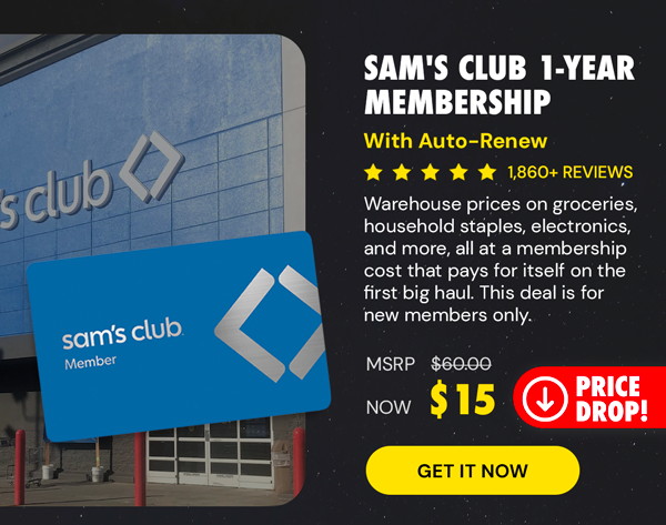 Sam's Club 1-Year Membership with Auto-Renew!