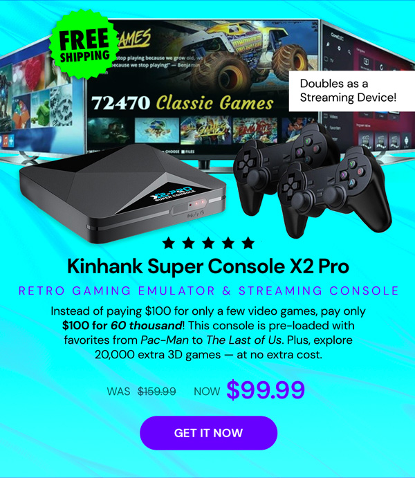 Kinhank Super Console X2 Pro Retro Gaming Emulator & Streaming Console