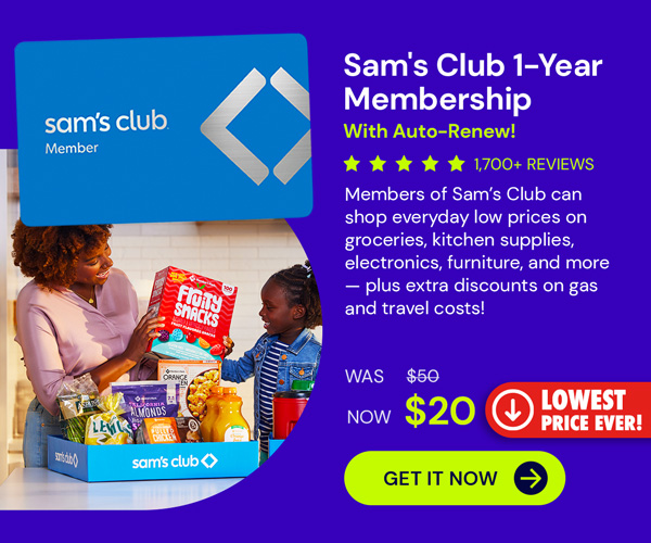 Sam's Club 1-Year Membership with Auto-Renew!