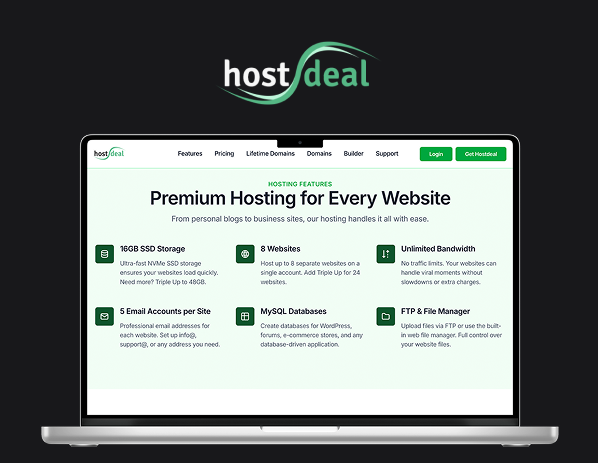 Hostdeal Web Hosting & Domains Lifetime Subscriptions