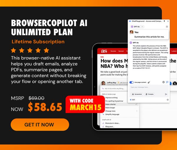 BrowserCopilot AI - Unlimited (Unlimited queries/month): Lifetime Subscription
