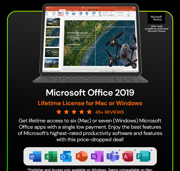 Microsoft Office 2019 for Windows or Mac Lifetime License