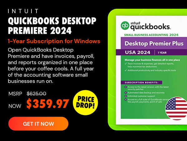 Intuit QuickBooks Desktop Premiere 2024 for Windows(1 User): 1-Year Subscription