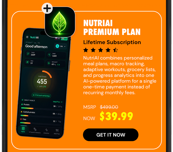 NutriAI Premium Plan: Lifetime Subscription