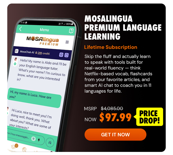 Mosalingua Premium Language Learning: Lifetime Subscription