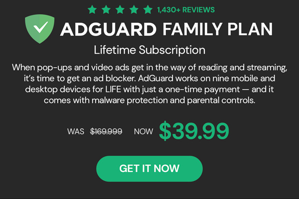 AdGuard Family Plan: Lifetime Subscription