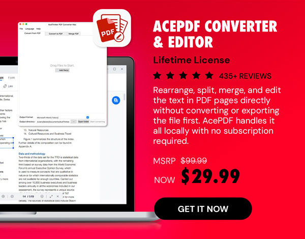 AcePDF Converter & Editor: Lifetime License