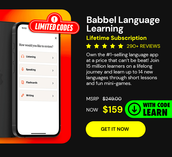 Babbel Language Learning: Lifetime Subscription (All Languages)