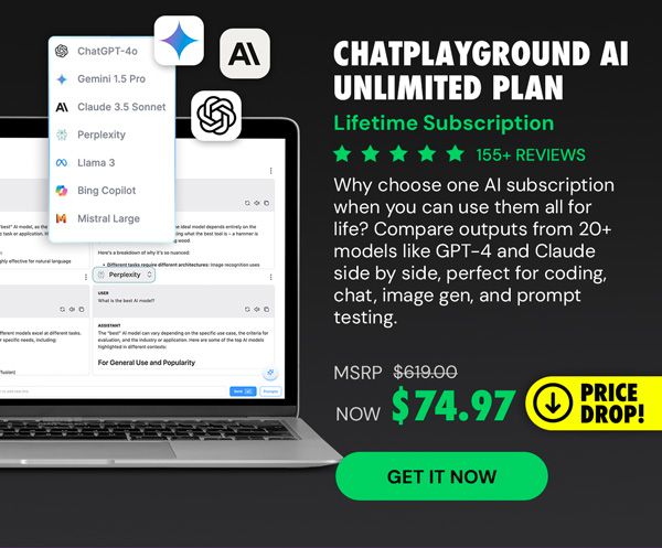 ChatPlayground AI: Lifetime Subscription (Unlimited Plan)