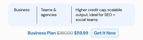 1minAI: Lifetime Subscription (Business Plan)