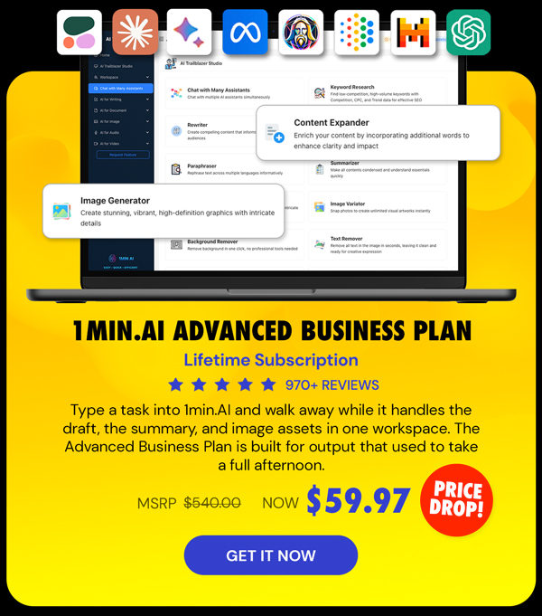 1minAI Advanced Business Plan Lifetime Subscription
