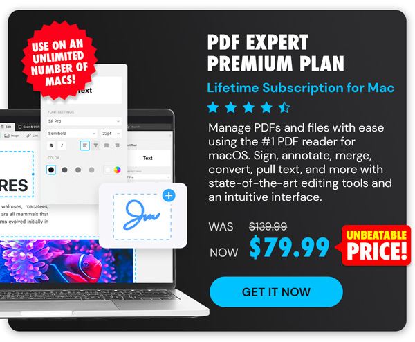 PDF Expert Premium Plan: Lifetime Subscription (Mac)