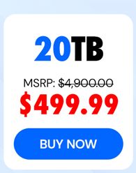 Internxt Cloud Storage Lifetime Subscription: 20TB Plan