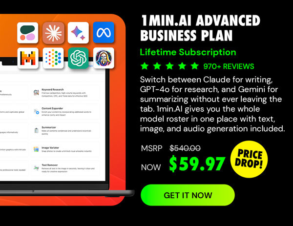 1minAI Advanced Business Plan Lifetime Subscription