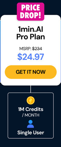 1minAI Pro Plan Lifetime Subscription