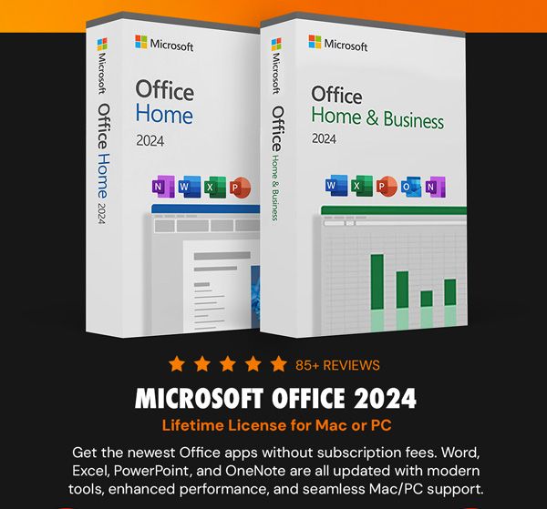 Microsoft Office 2024 Home or Home & Business for Mac or PC: One-Time Purchase