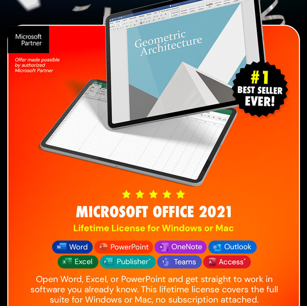 Microsoft Office 2021 for Windows or Mac: Lifetime License