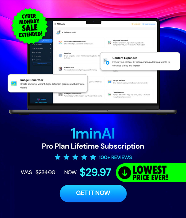 1minAI: Lifetime Subscription