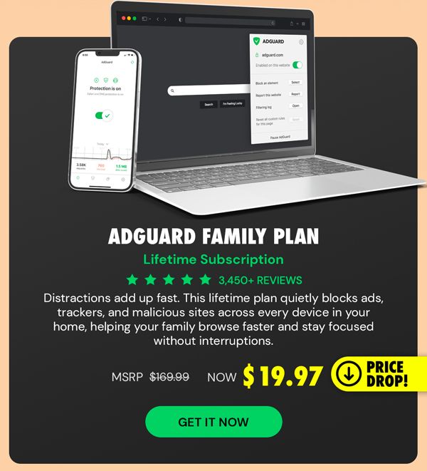 AdGuard Family Plan: Lifetime Subscription