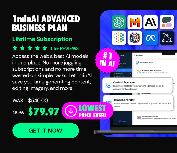 1minAI Advanced Business Plan Lifetime Subscription