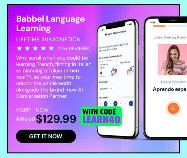 Babbel Language Learning: Lifetime Subscription (All Languages)