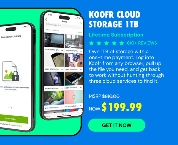 Koofr Cloud Storage: Lifetime Subscription (1TB)