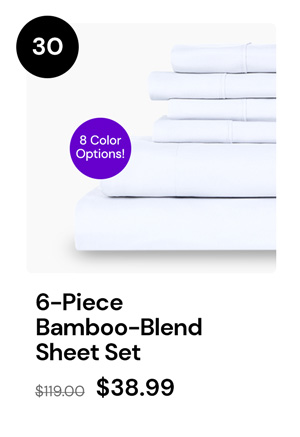 6-Piece Bamboo-Blend Comfort Luxury Sheet Set