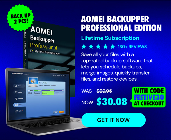 AOMEI Backupper Professional Edition: Lifetime Subscription