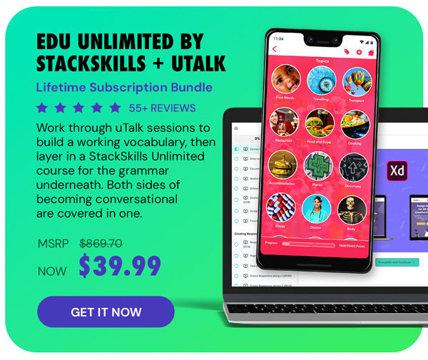 The Language Learner Lifetime Subscription Bundle ft. uTalk