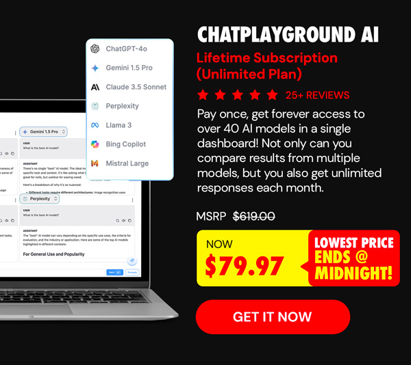 ChatPlayground AI: Lifetime Subscription (Unlimited Plan)