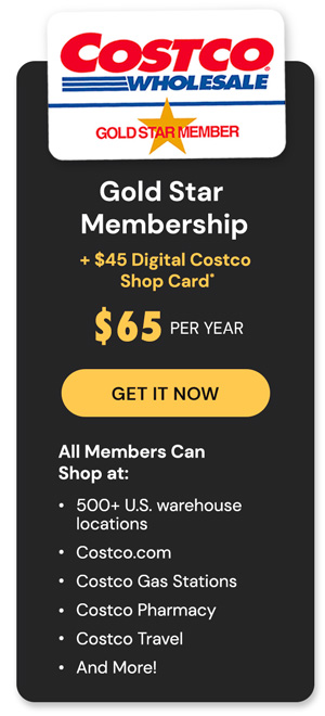 Costco 1-Year Gold Star Membership + $20 Digital Costco Shop Card