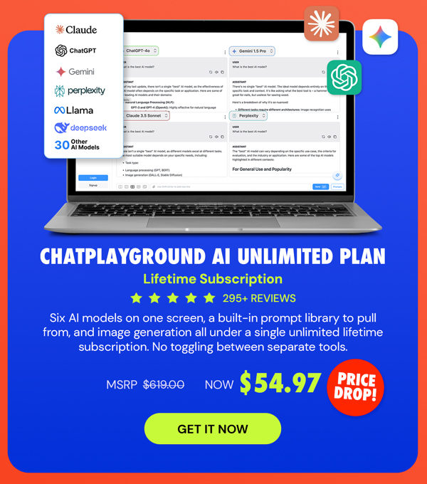 ChatPlayground AI: Lifetime Subscription (Unlimited Plan)