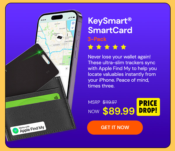 KeySmart® SmartCard - Works with Apple Find My (3-Pack)