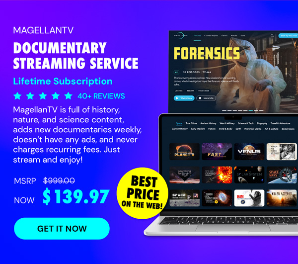 MagellanTV Documentary Streaming Service: Lifetime Subscription