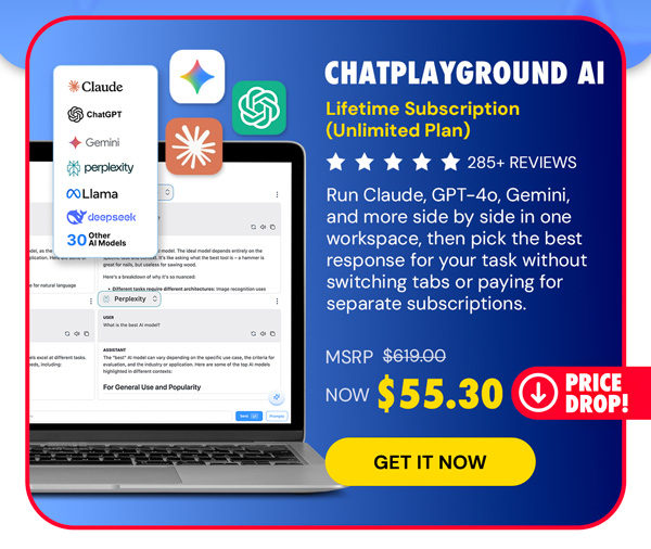 ChatPlayground AI: Lifetime Subscription (Unlimited Plan)