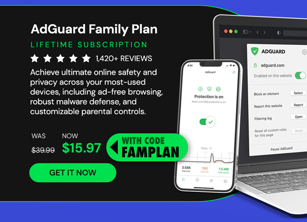 AdGuard Family Plan: Lifetime Subscription