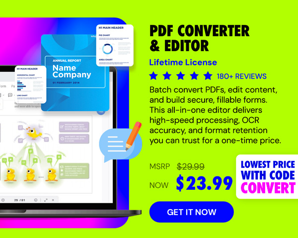 PDF Converter & Editor: Lifetime License