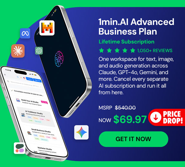 1minAI Advanced Business Plan Lifetime Subscription