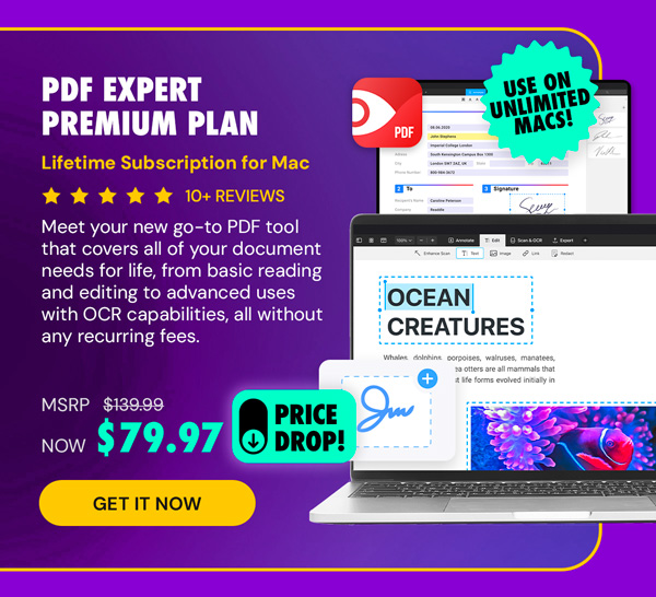 PDF Expert Premium Plan: Lifetime Subscription (Mac)