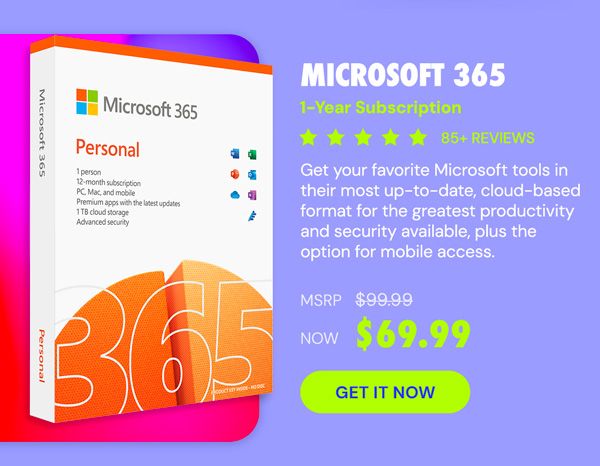 Microsoft 365: 1-Year Subscription