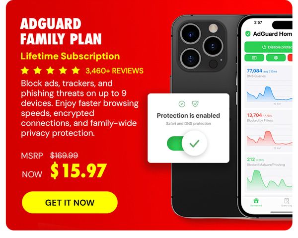 AdGuard Family Plan: Lifetime Subscription