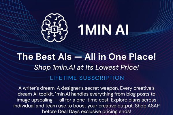 1minAI Advanced Business Plan Lifetime Subscription