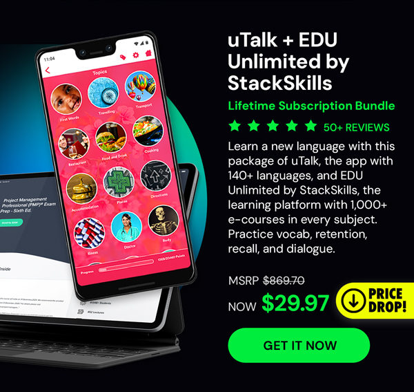 The Language Learner Lifetime Subscription Bundle ft. uTalk