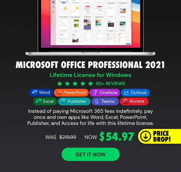 Microsoft Office Professional 2021 for Windows: Lifetime License (Non Binding)