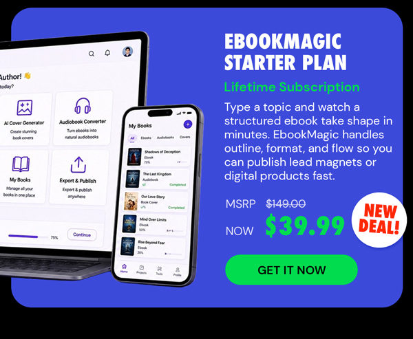 EbookMagic Starter Plan: Lifetime Subscription
