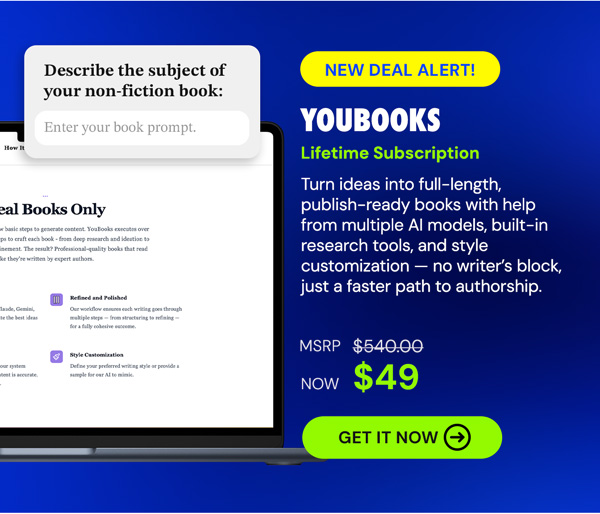 Youbooks - AI Non-Fiction Book Generator: Lifetime Subscription