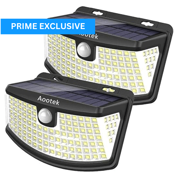 Outdoor Solar Motion Sensor Lights (2-Pack)