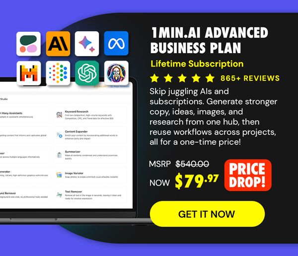 1minAI Advanced Business Plan Lifetime Subscription