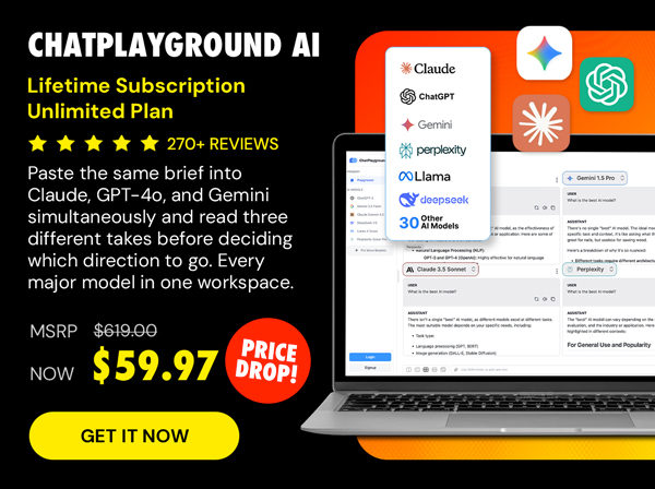 ChatPlayground AI: Lifetime Subscription (Unlimited Plan)