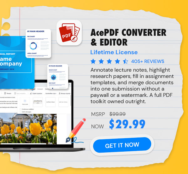AcePDF Converter & Editor: Lifetime License